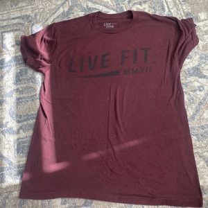Live Fit Burgundy shirt